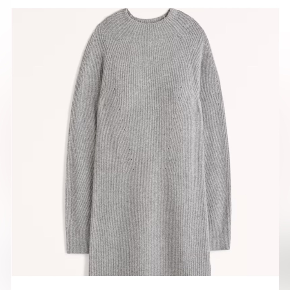 NWT Abercrombie Long-Sleeve Mockneck Mini Sweater Dress M